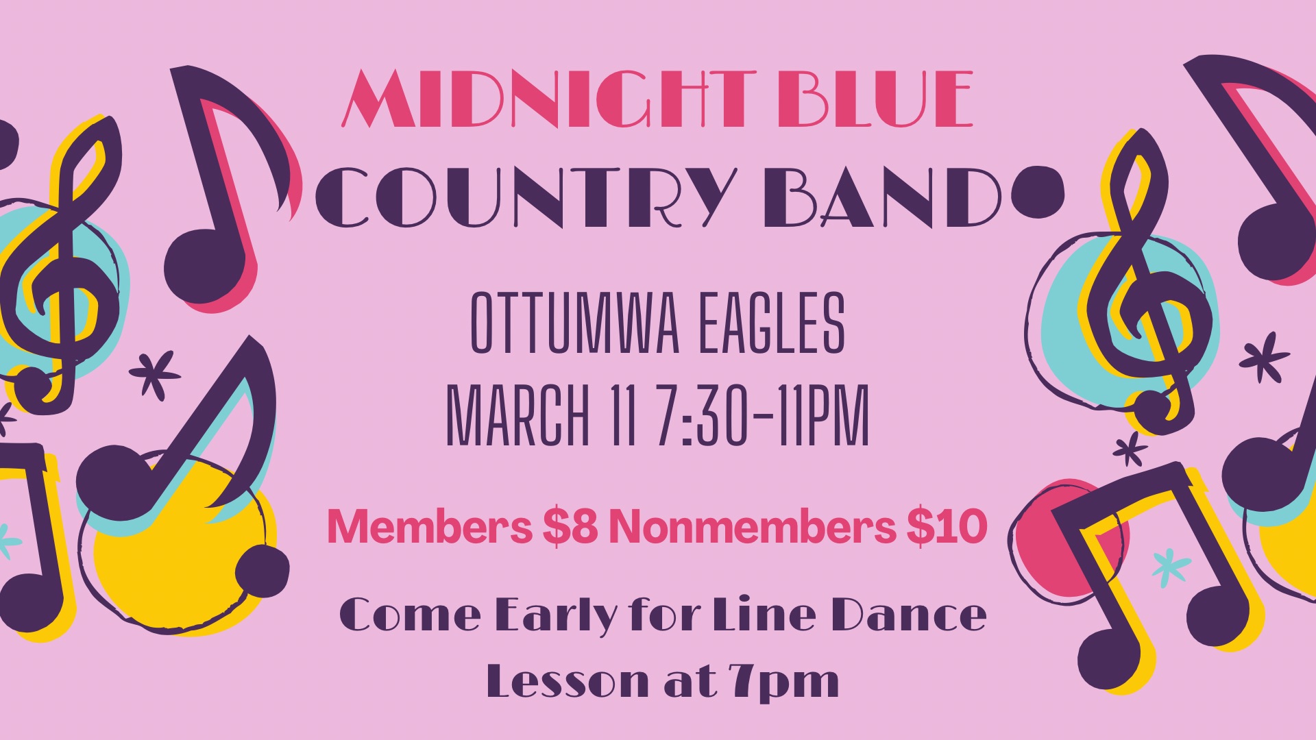 Read more about the article Midnight Blue Country Band -Ottumwa Eagles