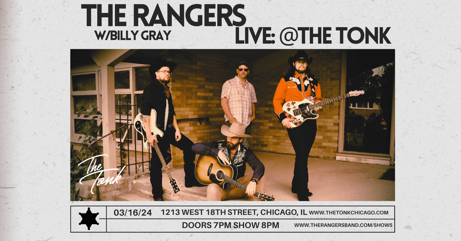 Read more about the article The Rangers: Live @The Tonk Chicago W/Billy Gray
