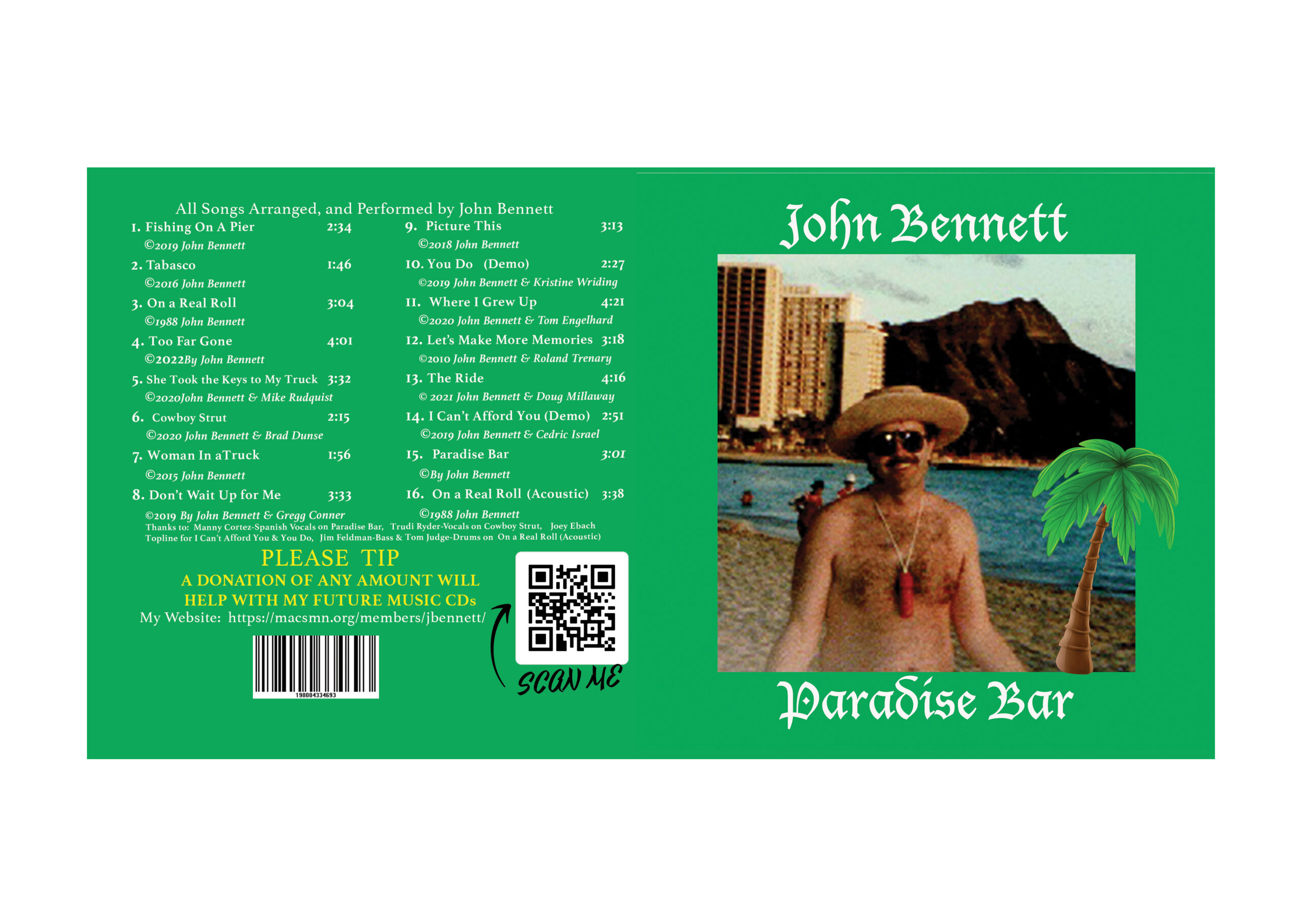 Read more about the article John Bennett  Paradise Bar Album Release